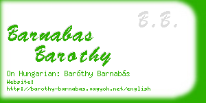 barnabas barothy business card
